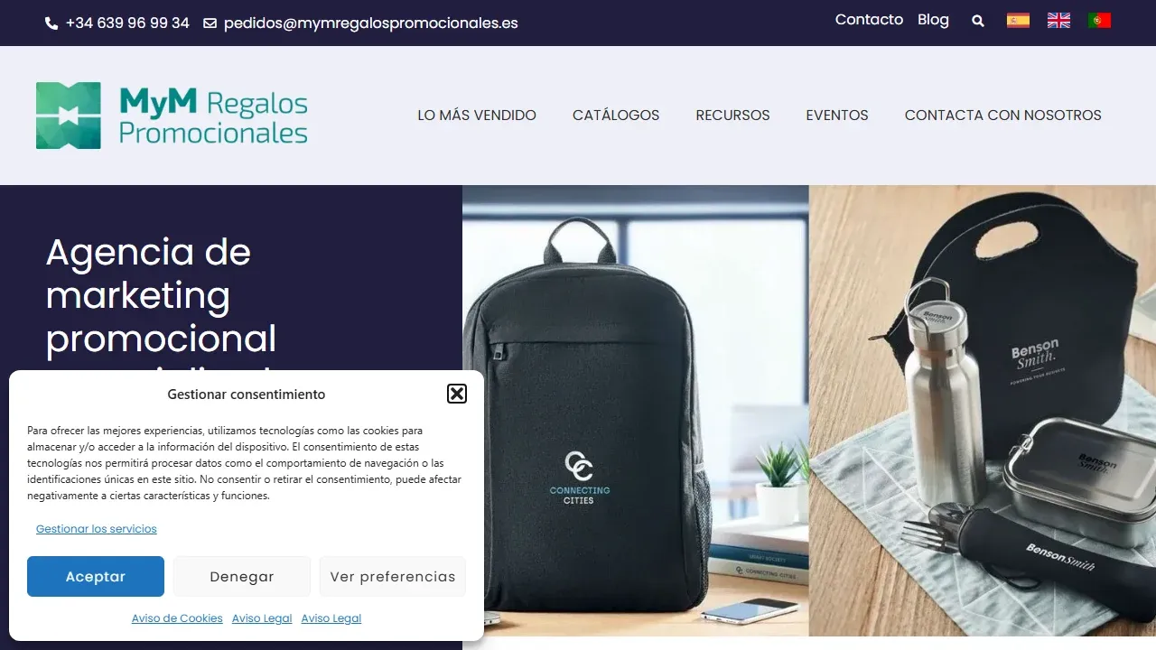 Proyecto MyM Regalos Promocionales - E-commerce Regalos Empresa - SEO y Tienda Online - Caso de éxito MyM Regalos Promocionales