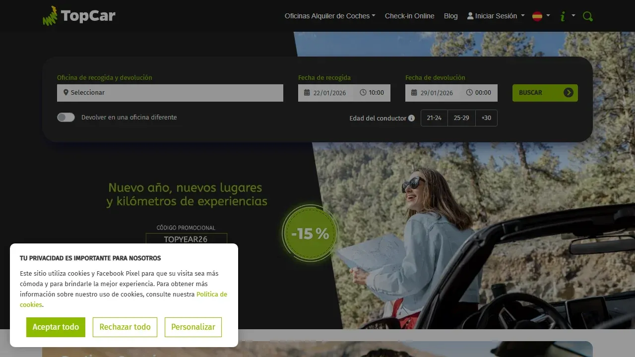 Top Car Autoreisen - Rent a Car Tenerife - SEO y Google Ads Multiidioma